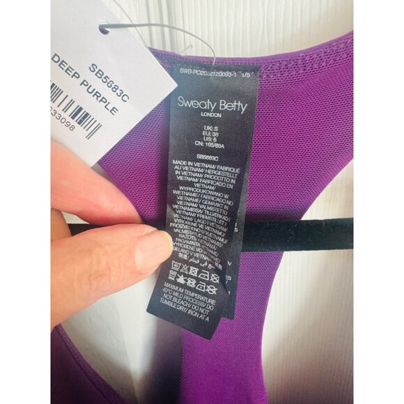 NWT Sweaty Betty Purple Racerback Power Workout Tennis Golf Skort Dress Sz 8 - Picture 7 of 11